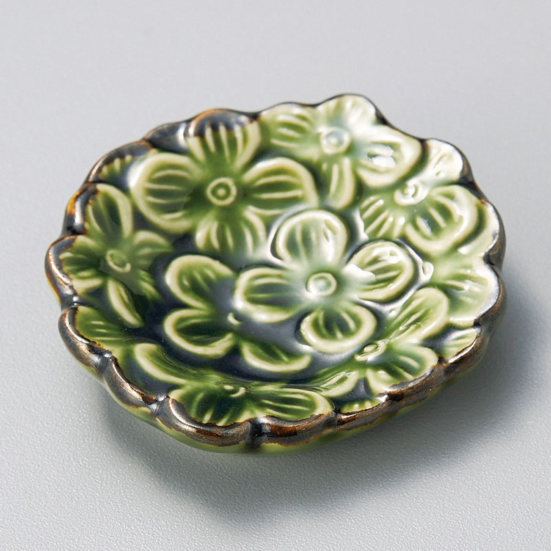 山万 43150-100 花詰織部箸置 1個（ご注文単位1個）【直送品】