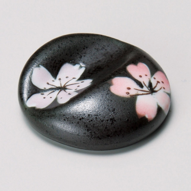 山万 43151-450 丸凹夜桜箸置 1個（ご注文単位1個）【直送品】