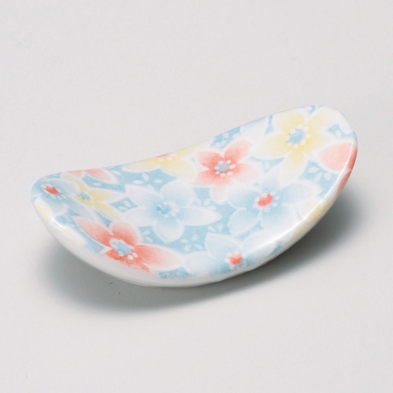 山万 43155-450 フラワーブルー反型箸置 1個(ご注文単位1個)【直送品】