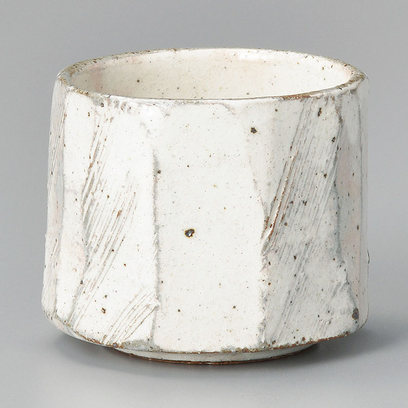 山万 43402-510 粉引面取一客湯呑 1個（ご注文単位1個）【直送品】