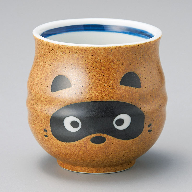 山万 43416-190 たぬき寿司湯呑 1個（ご注文単位1個）【直送品】