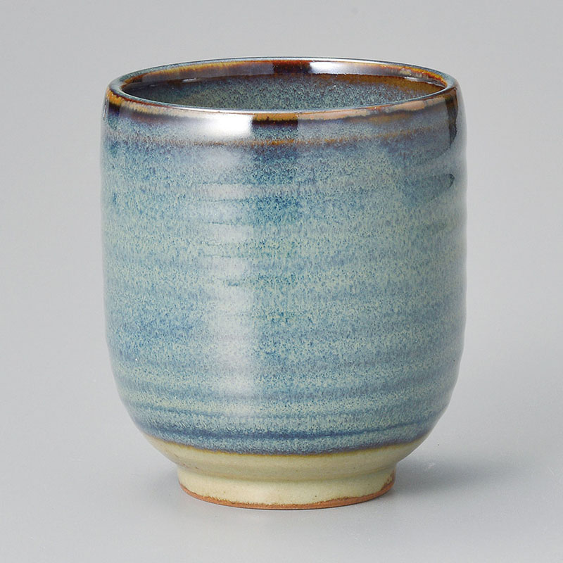 山万 43428-190 灰織部寿司湯呑 1個（ご注文単位1個）【直送品】