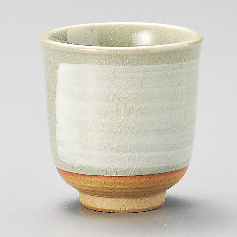 山万 44017-230 貫入白刷毛寿司湯呑 1個（ご注文単位1個）【直送品】