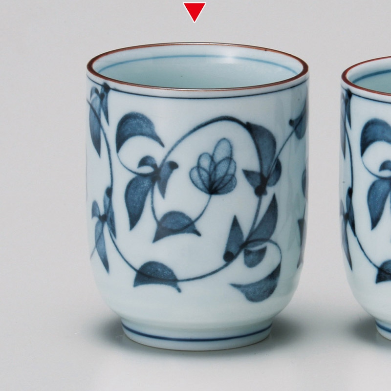 山万 43639-430 タル型花唐草湯呑大 1個（ご注文単位1個）【直送品】