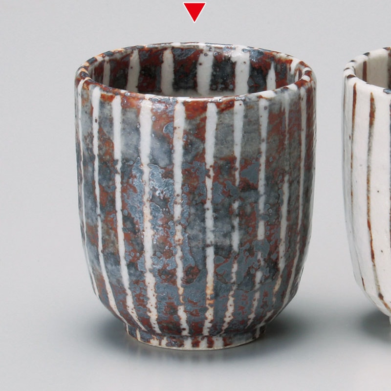 山万 43605-140 ねずみ志野長湯呑 1個(ご注文単位1個)【直送品】