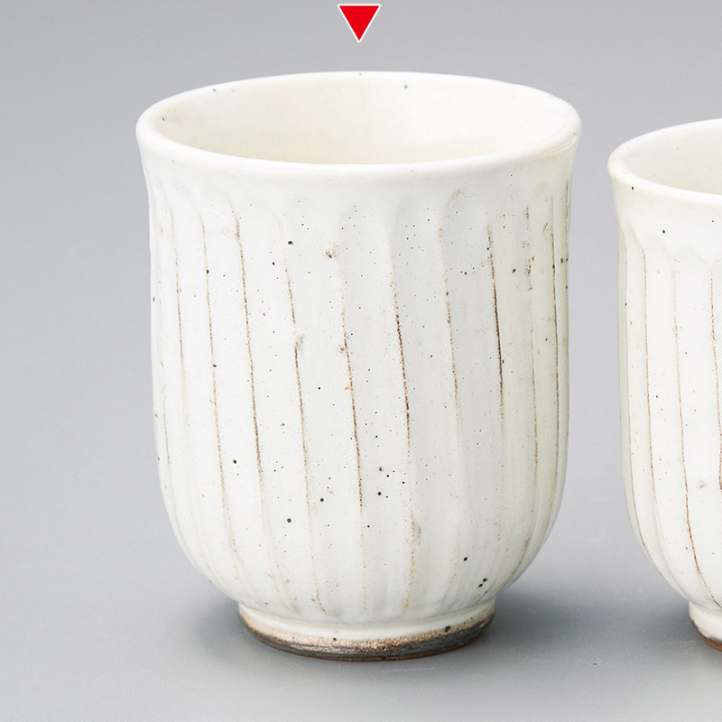 山万 43617-330 粉引ソギ目湯呑 大 1個（ご注文単位1個）【直送品】