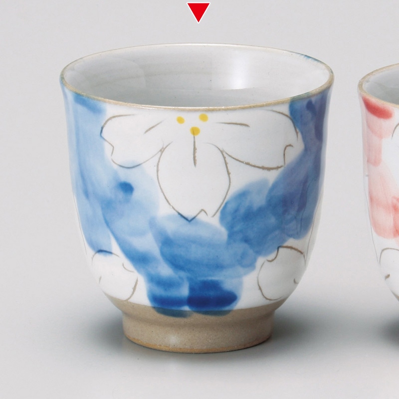 山万 43739-310 ダミ花ブルー湯呑(大) 1個（ご注文単位1個）【直送品】