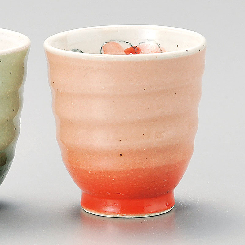 山万 43722-290 バラ湯呑(赤) 1個（ご注文単位1個）【直送品】