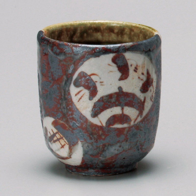 山万 43803-140 志野織部掛分長湯呑 1個（ご注文単位1個）【直送品】