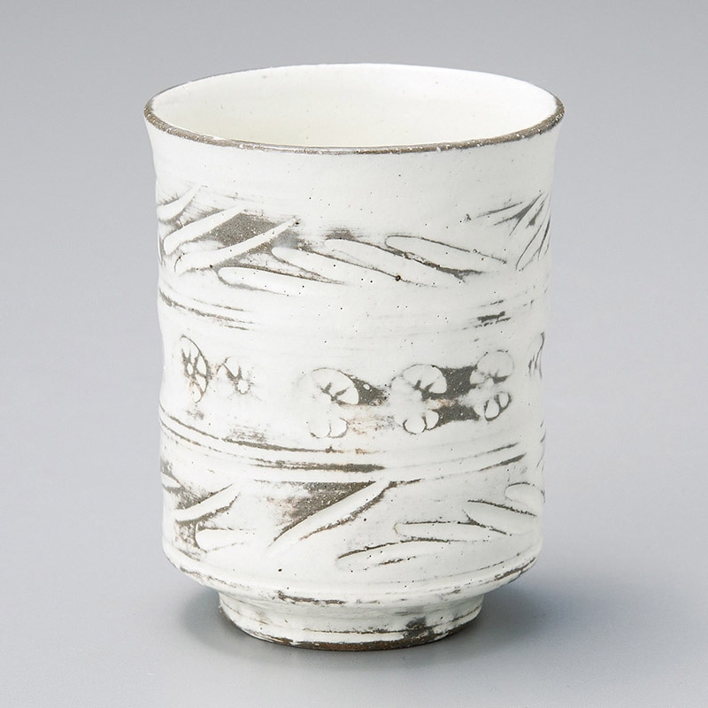 山万 43901-510 粉引三島一客湯呑 1個（ご注文単位1個）【直送品】