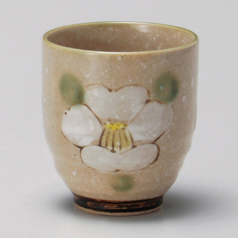 山万 43913-190 織部つばき湯呑 1個（ご注文単位1個）【直送品】