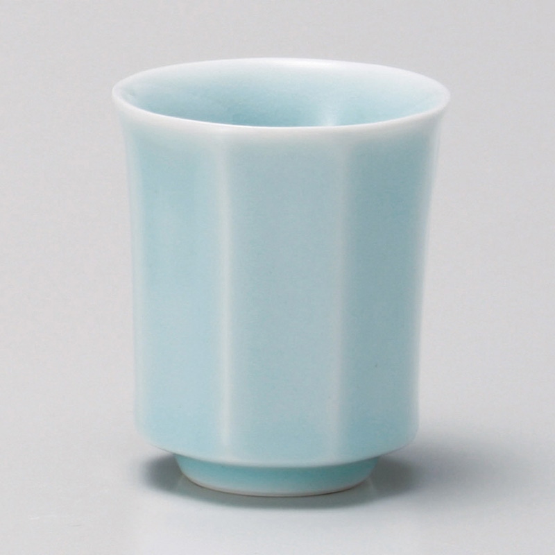 山万 43933-450 青白磁八角湯呑 1個（ご注文単位1個）【直送品】