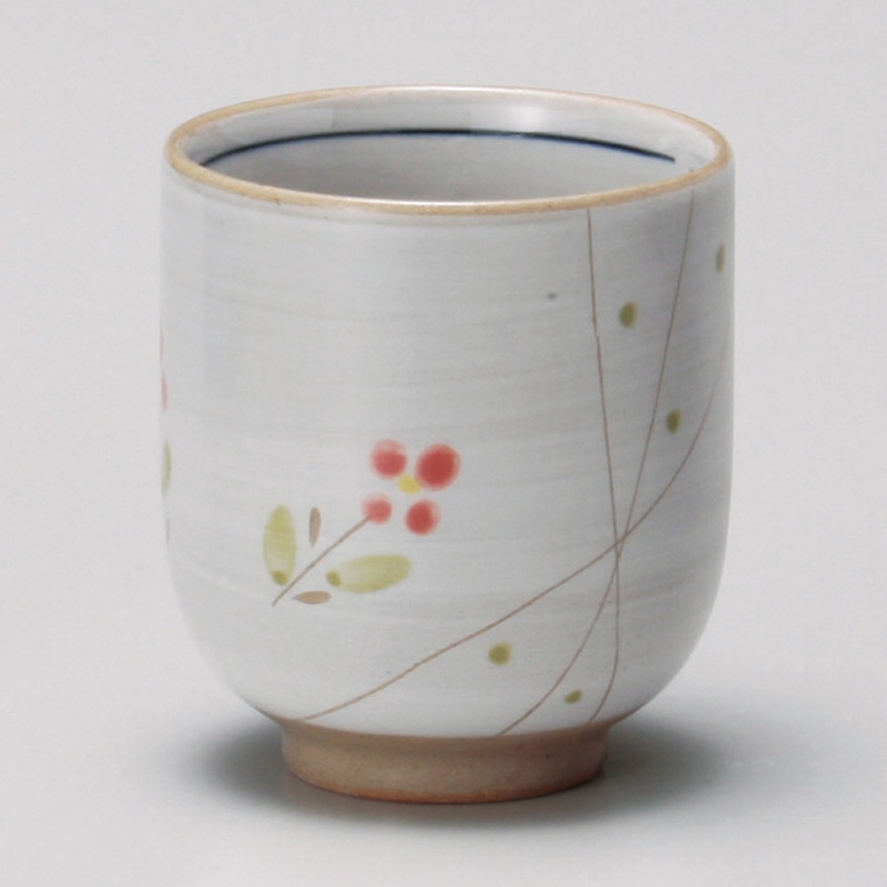 山万 43921-190 粉引小花湯呑 1個（ご注文単位1個）【直送品】