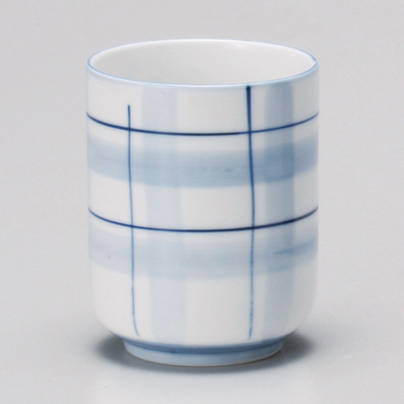 山万 43932-580 格子長湯呑 1個（ご注文単位1個）【直送品】