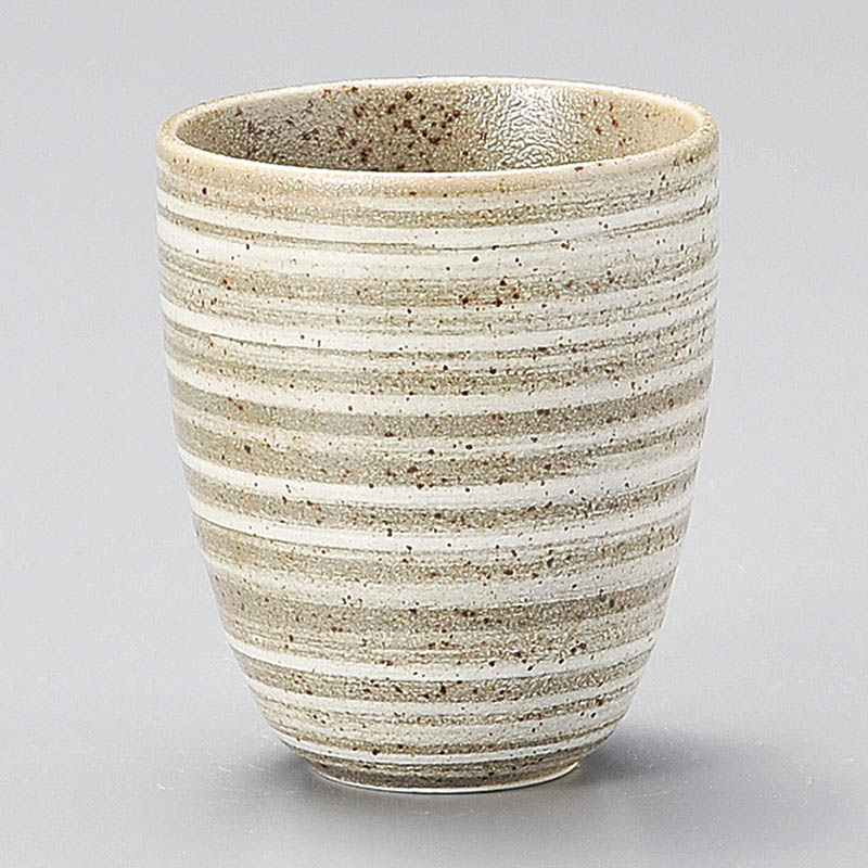 山万 43917-020 わら土リップル湯呑 1個（ご注文単位1個）【直送品】