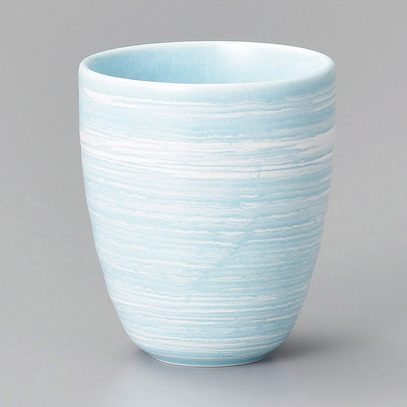 山万 43916-020 水色しぶきリップル湯呑 1個（ご注文単位1個）【直送品】