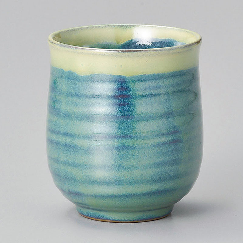 山万 44008-450 青均窯白流湯呑 1個（ご注文単位1個）【直送品】