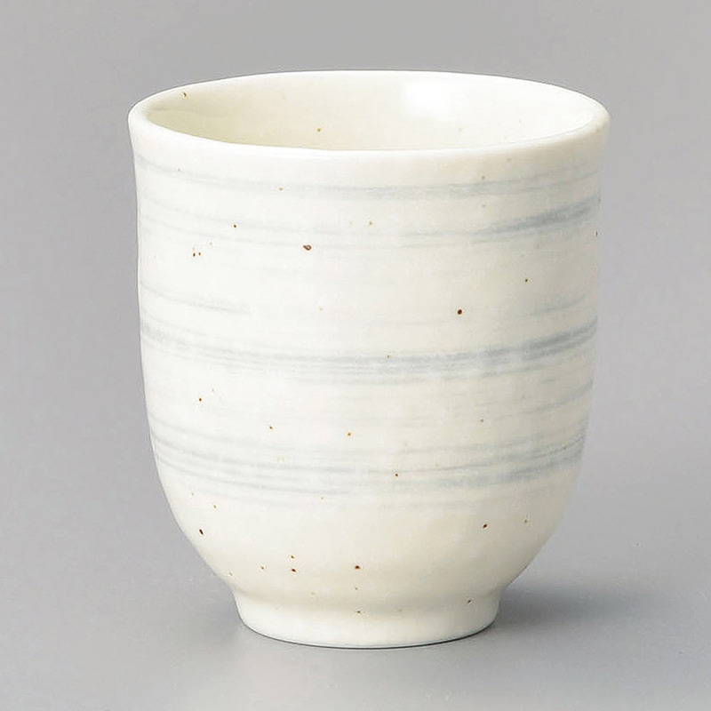 山万 44039-190 うず粉引グレー湯呑 1個（ご注文単位1個）【直送品】