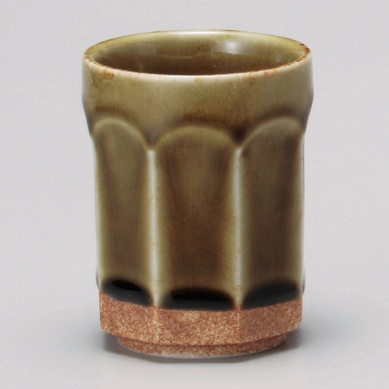 山万 44022-130 灰釉伊賀八角湯呑 1個（ご注文単位1個）【直送品】