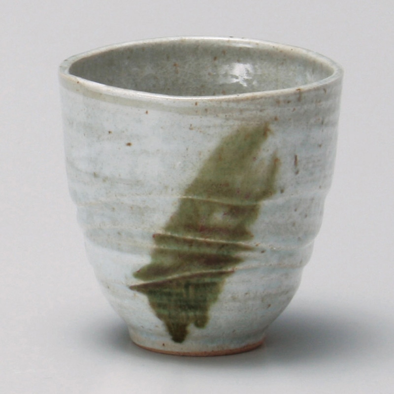 山万 44117-020 さざ波湯呑白 1個（ご注文単位1個）【直送品】