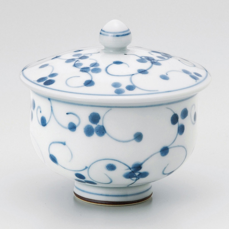 山万 44210-730 点紋唐草蓋付汲出(有田焼) 1個（ご注文単位1個）【直送品】