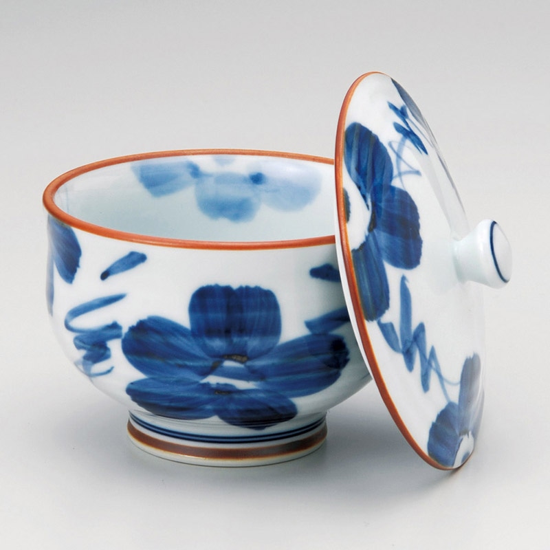 山万 44222-730 染花紋蓋付汲出(有田焼) 1個（ご注文単位1個）【直送品】