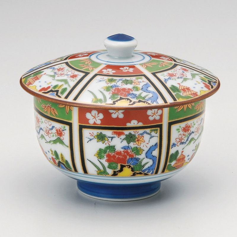 山万 44229-730 錦間取山水蓋付汲出(有田焼) 1個（ご注文単位1個）【直送品】