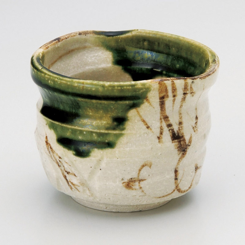 山万 44424-510 織部花汲出(手造り) 1個（ご注文単位1個）【直送品】