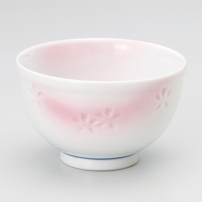 山万 44610-550 ピンク花彫煎茶 1個（ご注文単位1個）【直送品】