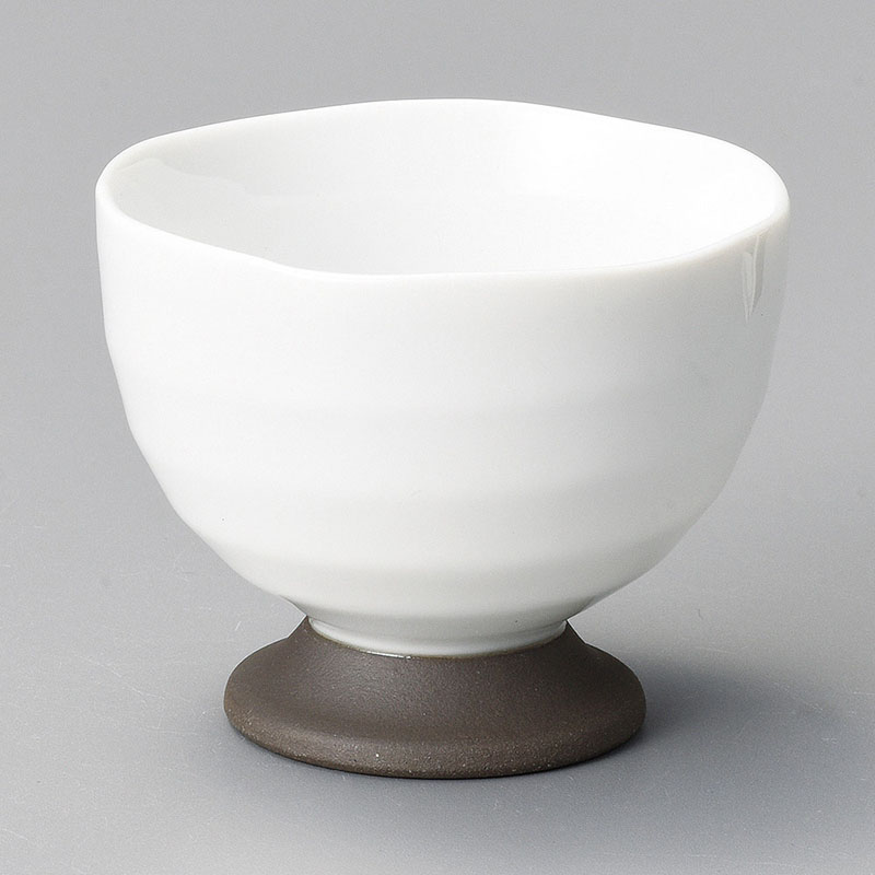 山万 44716-130 白磁高台煎茶 1個（ご注文単位1個）【直送品】