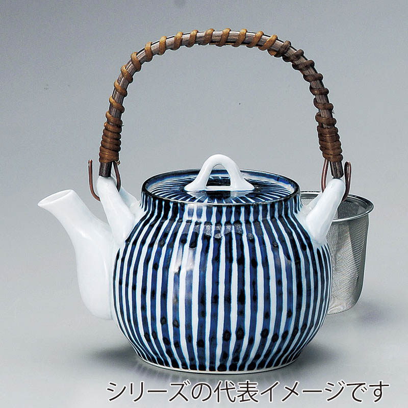 山万 45001-730 鎌倉十草U付8号土瓶(有田焼) 1個（ご注文単位1個）【直送品】