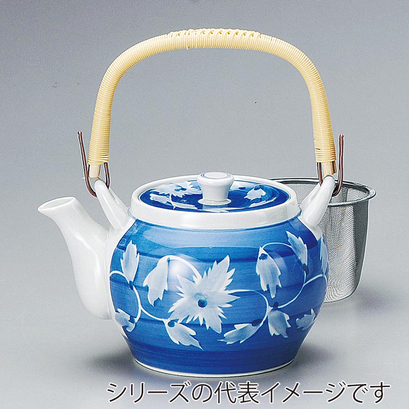 山万 45020-730 呉須巻蔦U付10号土瓶(有田焼 1個（ご注文単位1個）【直送品】