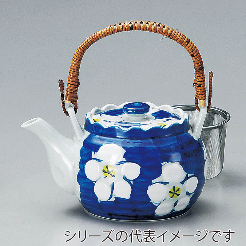 山万 45037-730 濃大梅六兵ェ8号土瓶(有田焼) 1個（ご注文単位1個）【直送品】