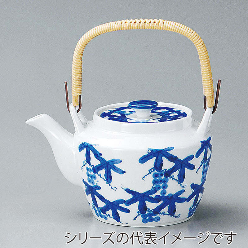 山万 45051-730 ぶどうM8号土瓶(有田焼) 1個（ご注文単位1個）【直送品】