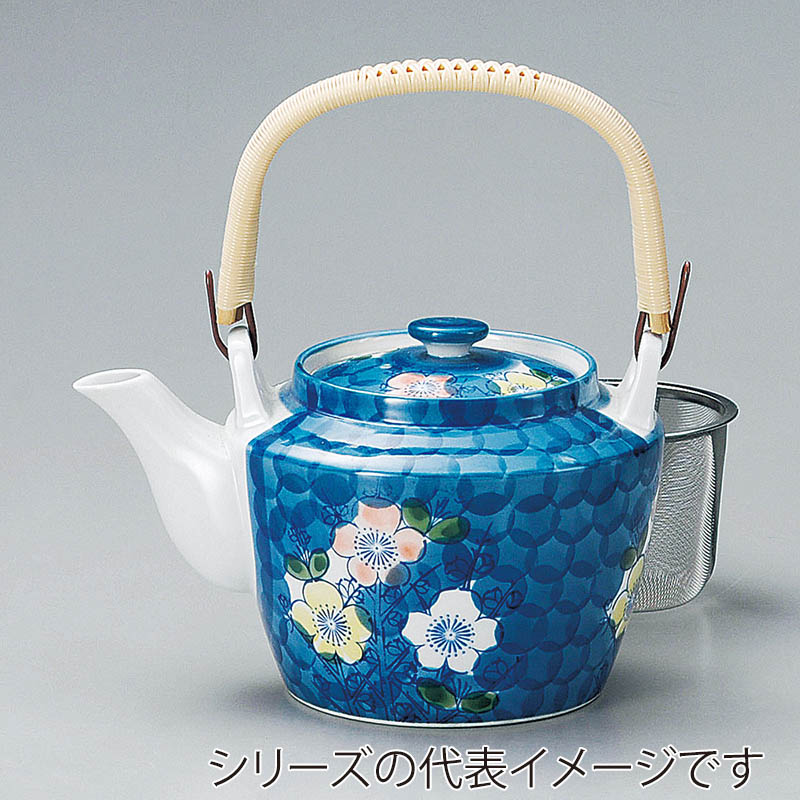 山万 45060-730 枝梅U付6号土瓶(有田焼) 1個（ご注文単位1個）【直送品】