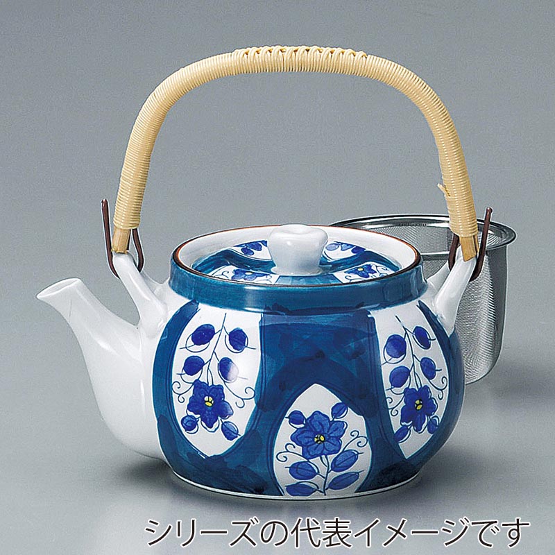 山万 45126-730 木甲割花U付8号土瓶(有田焼) 1個（ご注文単位1個）【直送品】