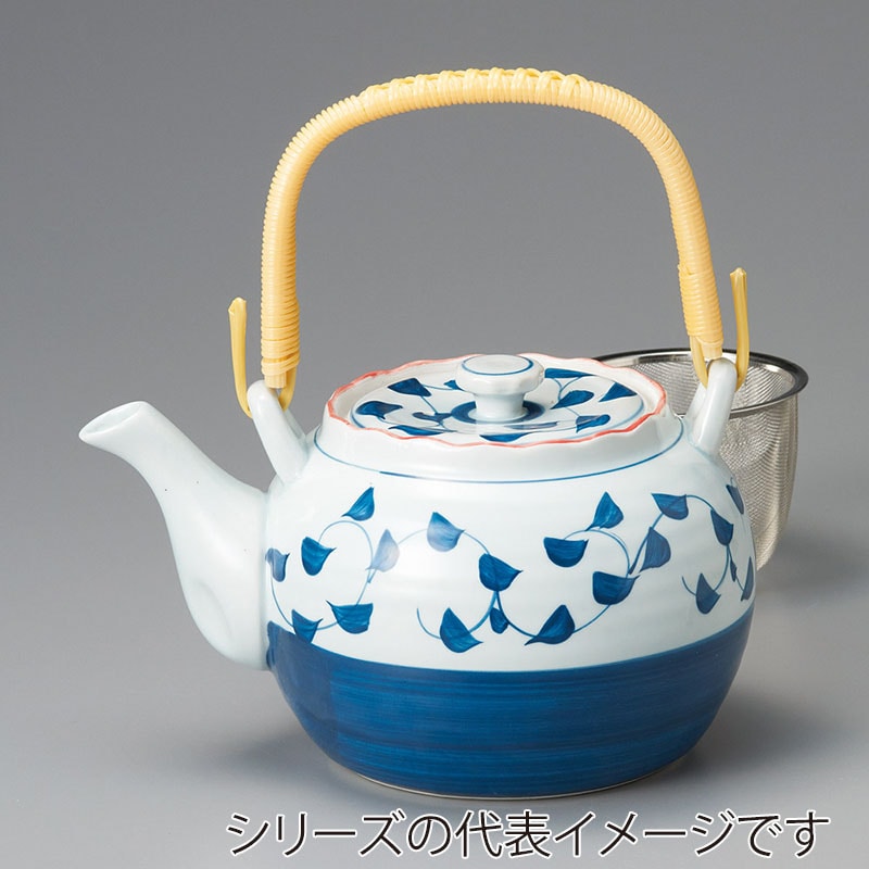 山万 45207-180 ゴス巻唐草8号土瓶(アミ付) 1個（ご注文単位1個）【直送品】