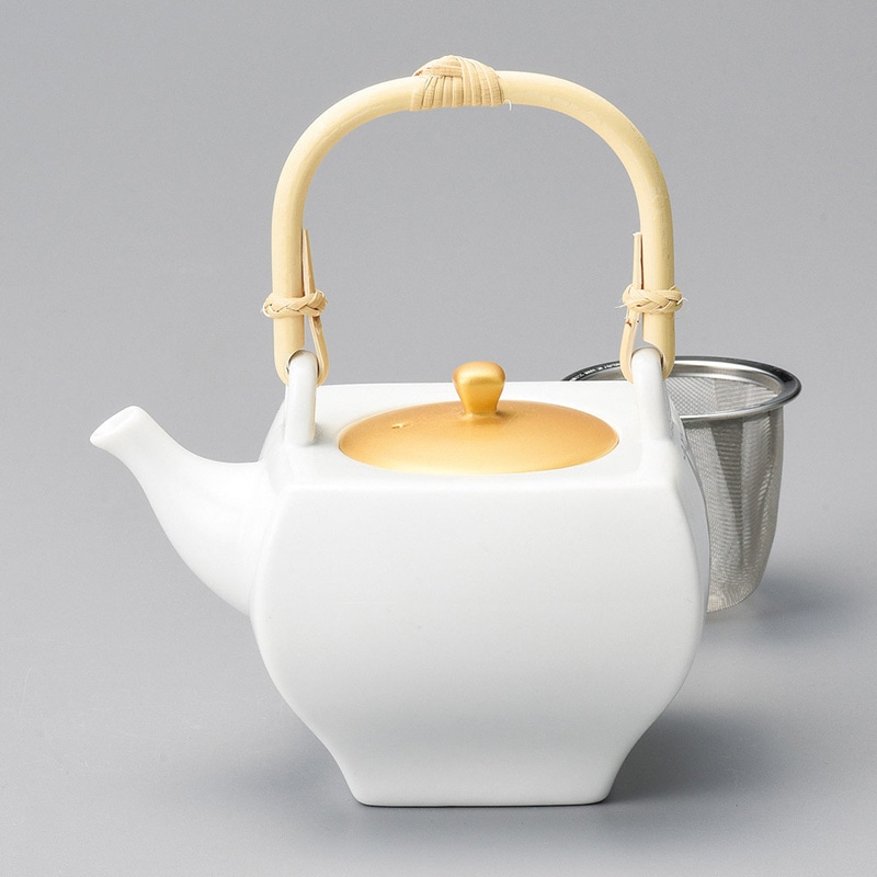 山万 45233-130 金彩角土瓶(カゴアミ付) 1個（ご注文単位1個）【直送品】