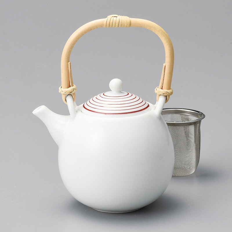 山万 45304-130 赤駒筋玉土瓶(カゴアミ付) 1個(ご注文単位1個)【直送品】