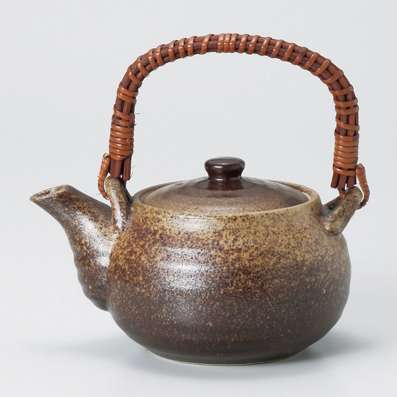 山万 45303-460 備前風4号土瓶(アミ付) 1個（ご注文単位1個）【直送品】