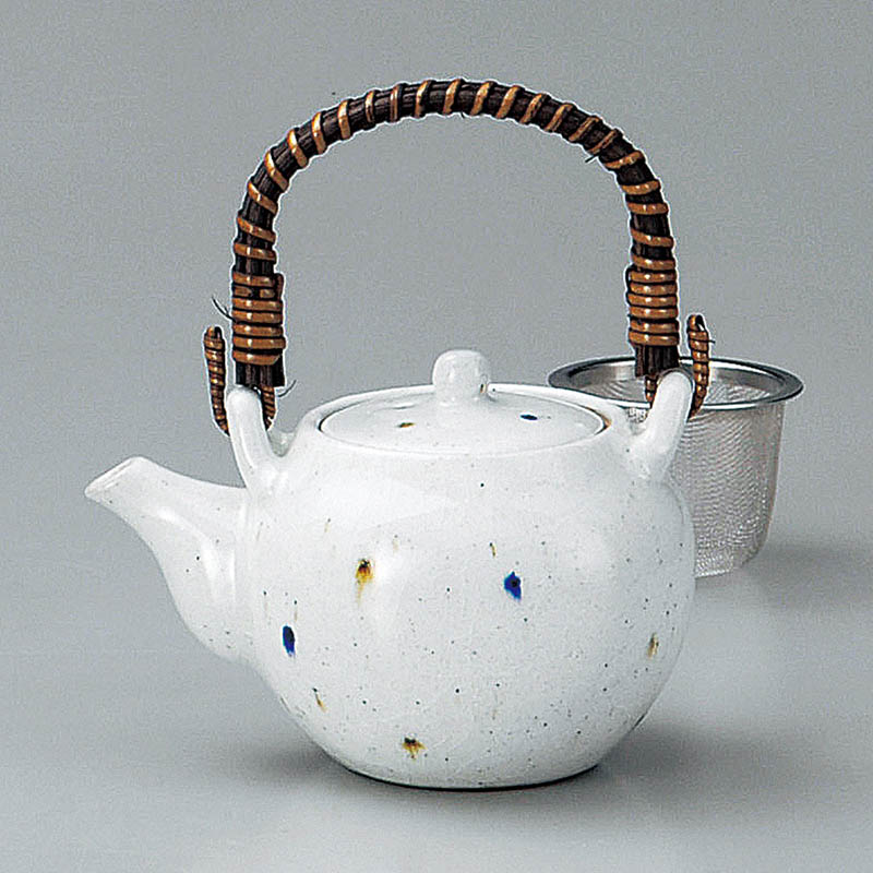 山万 45307-190 粉引水玉土瓶(アミ付) 1個（ご注文単位1個）【直送品】