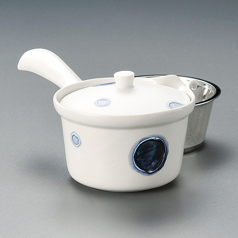 山万 45410-730 丸紋SS平急須(有田焼) 1個（ご注文単位1個）【直送品】