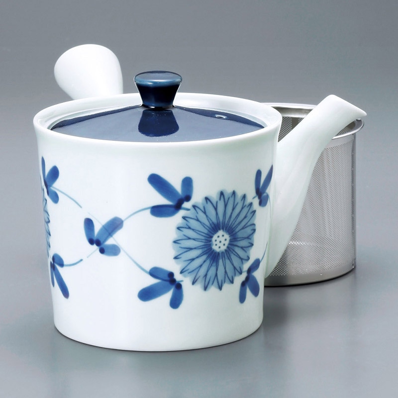 山万 45409-730 藍花SS中急須(有田焼) 1個（ご注文単位1個）【直送品】