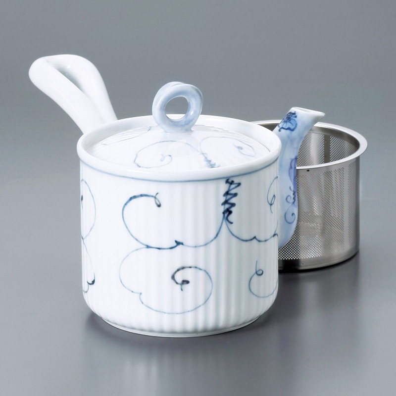 山万 45412-730 唐草ぶどうSS軽量急須(有田焼 1個（ご注文単位1個）【直送品】