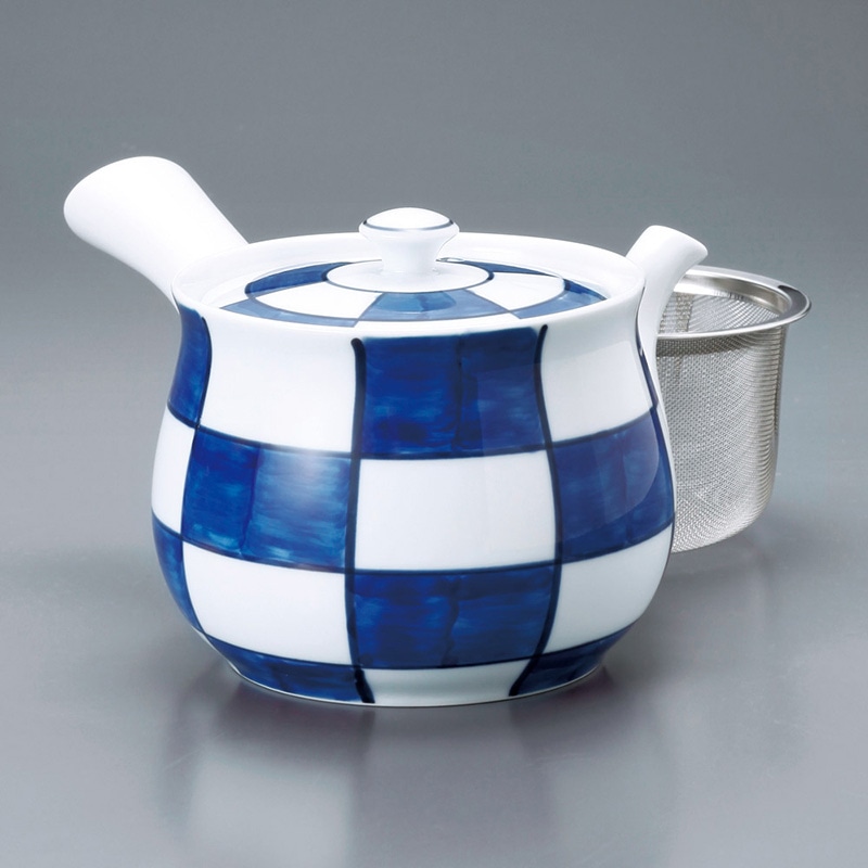 山万 45423-730 濃市松 U付特大急須(有田焼) 1個（ご注文単位1個）【直送品】