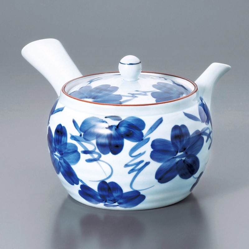 山万 45429-730 染花紋M急須(有田焼) 1個（ご注文単位1個）【直送品】