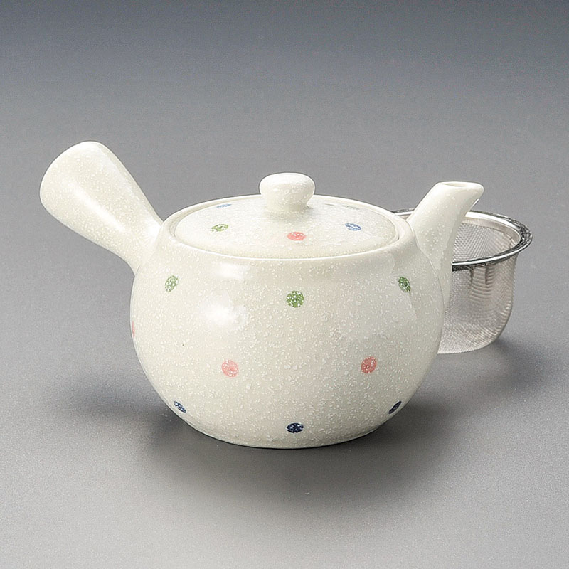 山万 45509-180 水玉淡雪急須(アミ付) 1個（ご注文単位1個）【直送品】