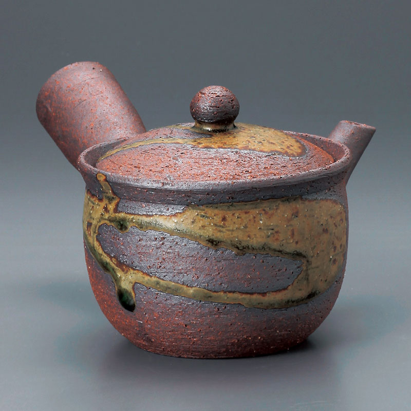 山万 45608-660 1.5合赤ビードロ深急須 信楽 1個（ご注文単位1個）【直送品】