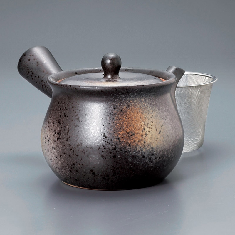 山万 45609-570 特大急須 黒備前 1個（ご注文単位1個）【直送品】