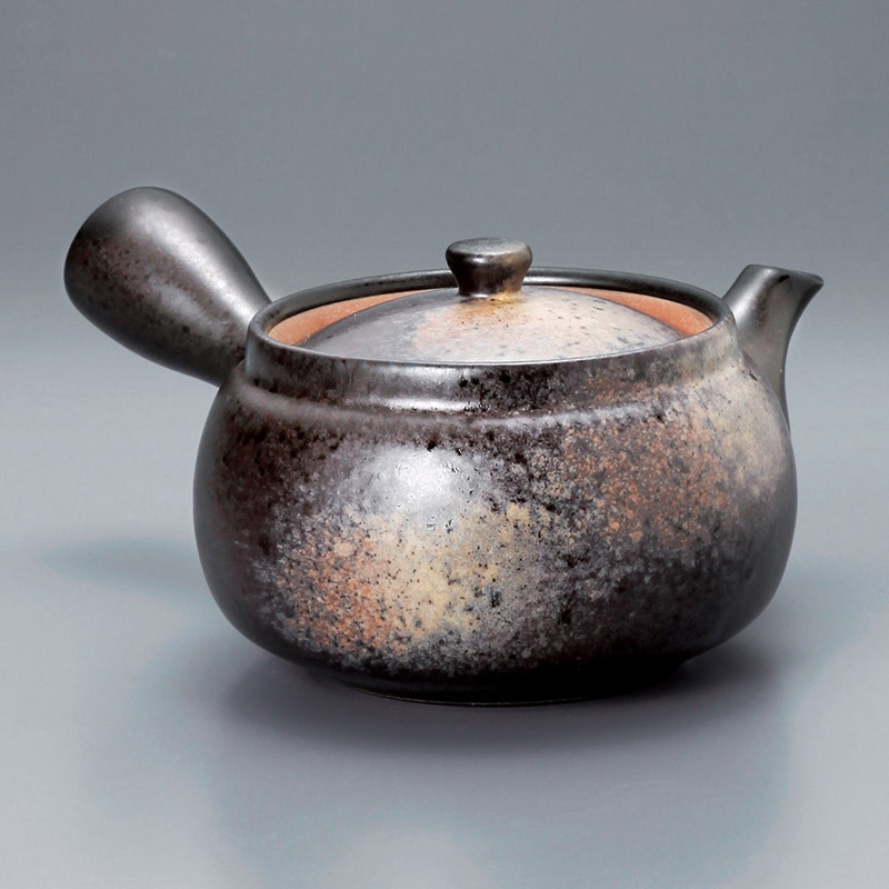 山万 45529-570 黒備前帯アミ急須 1個（ご注文単位1個）【直送品】